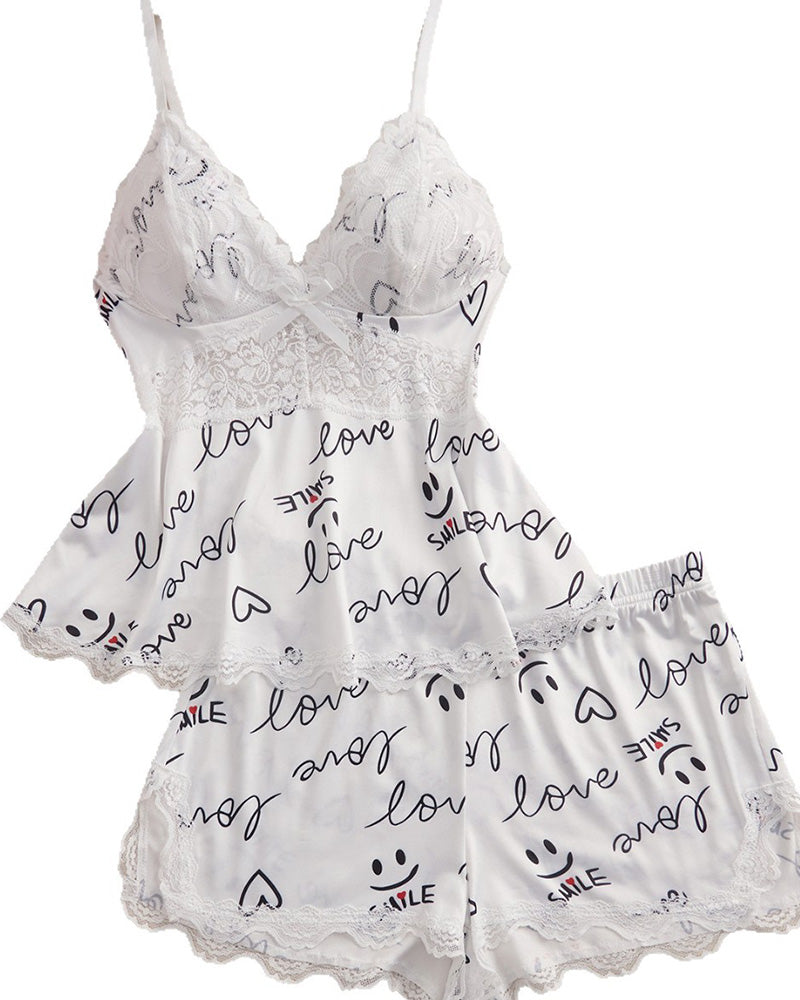 Ensemble Dentelle Patchwork Sexy Pyjama