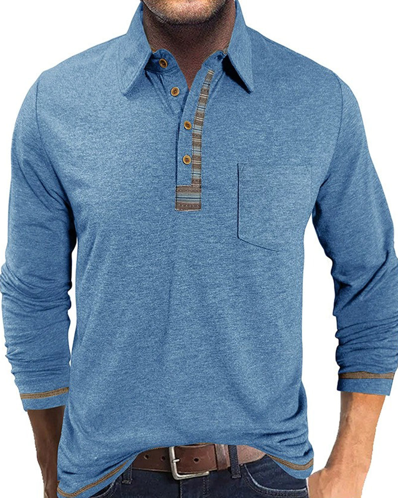Blouse Homme Bouton Revers Polo