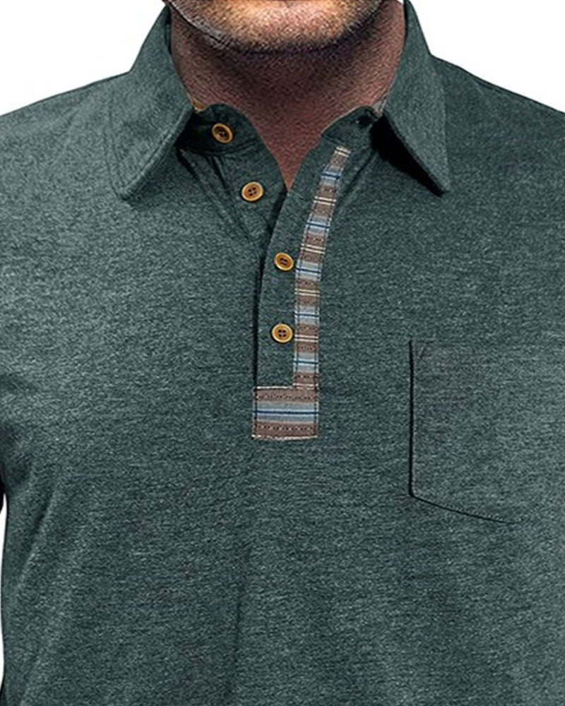 Blouse Homme Bouton Revers Polo