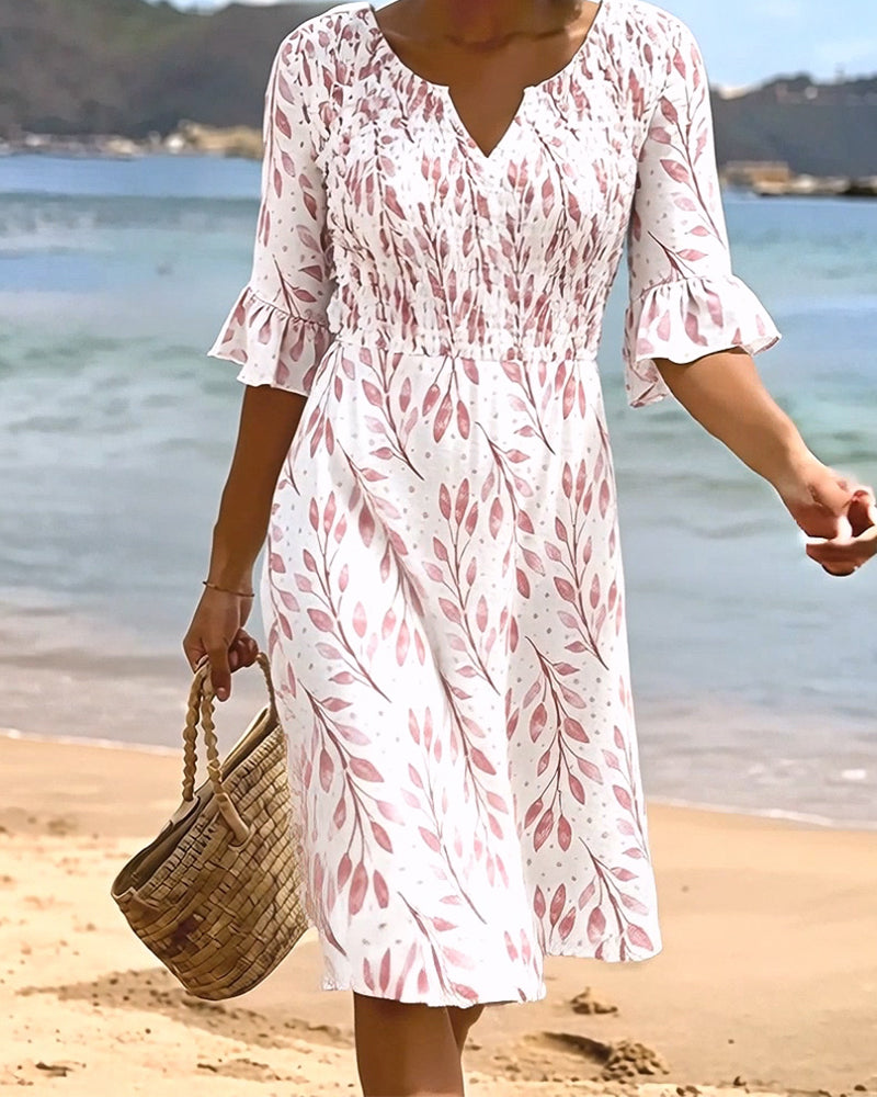 Robe Demi-Manches Imprimée