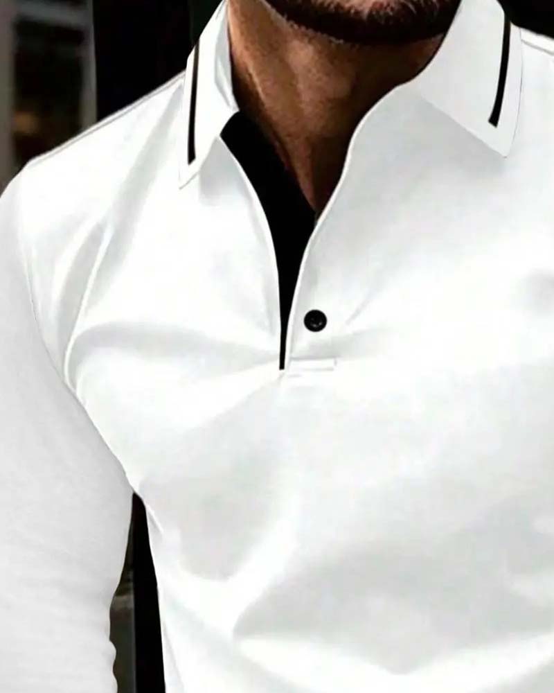 T-Shirt Col En V Côtelé Unie Homme