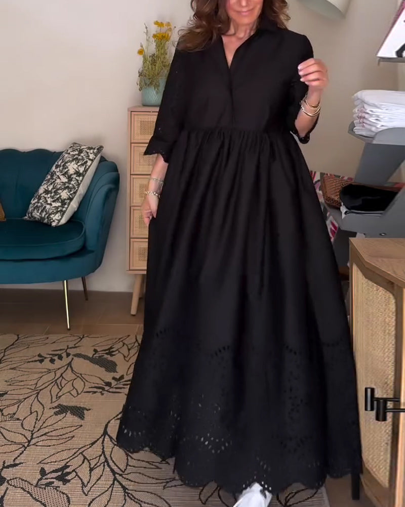 Robe Découpée Ample Ligne A