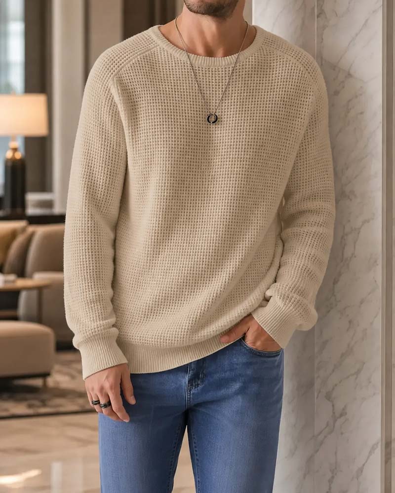 Pullover Homme Élégant Décontracté Tricoté