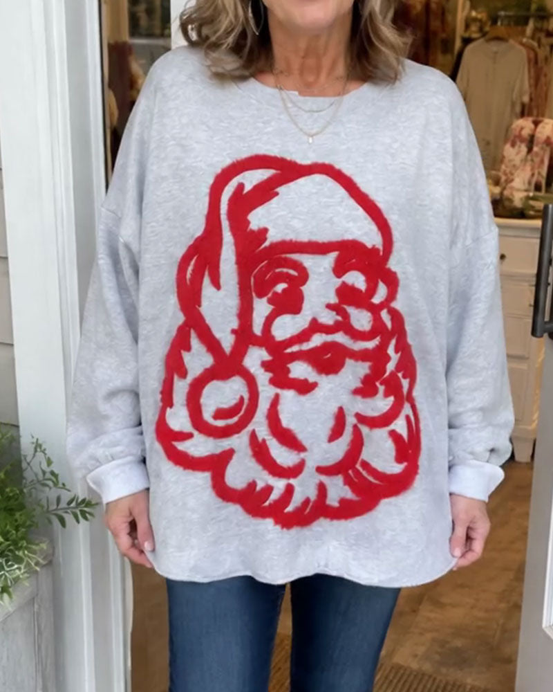 Sweatshirt Élégant Père Noël Lâche
