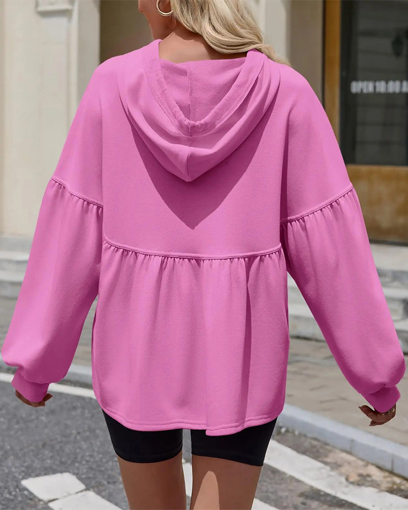 Sweatshirt Capuche Cordon Lâche