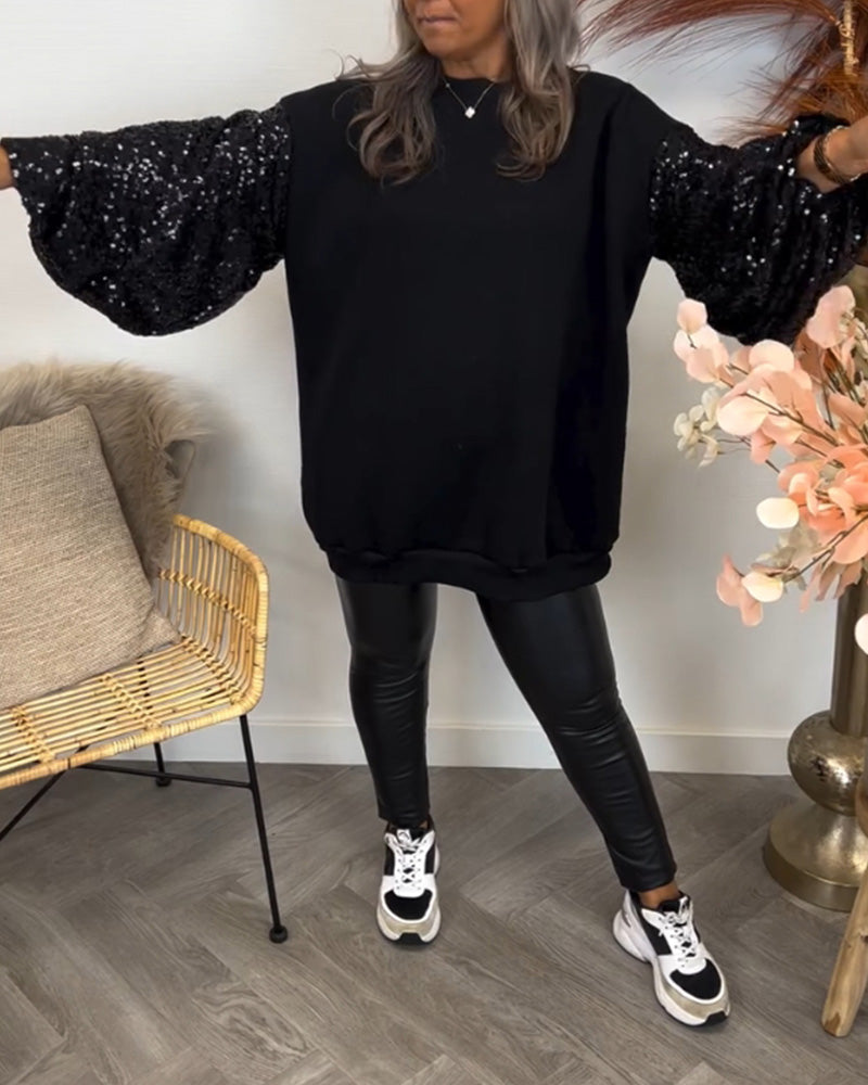 Sweat-shirts aux couleurs unies et épissure