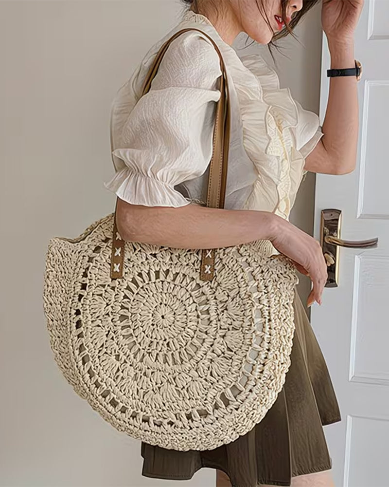 Sac Paille Tressée À La Main
