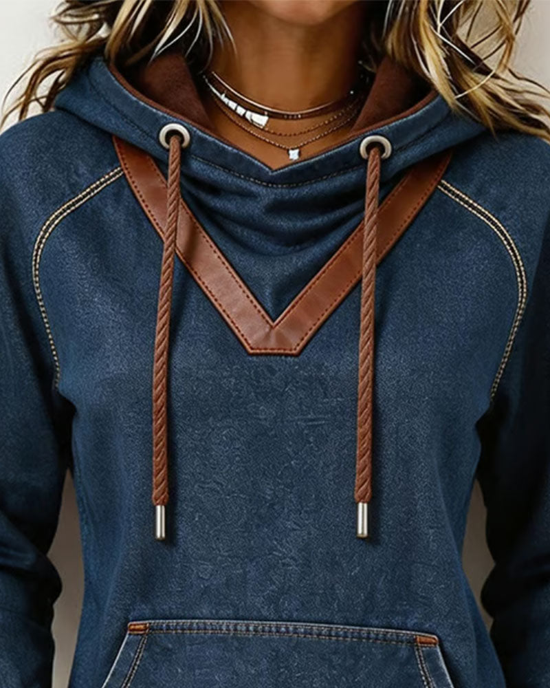 Hoodie Patchwork Manche Longue