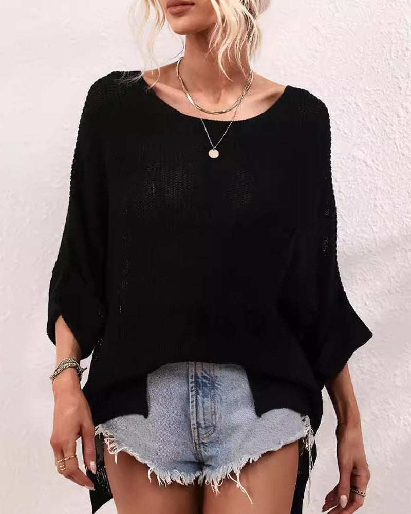 Pullover Uni Avec Poche