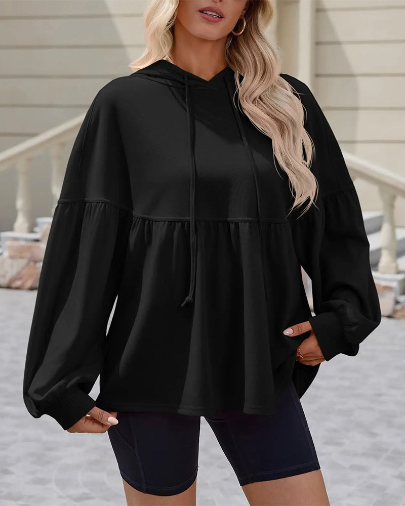 Sweatshirt Capuche Cordon Lâche