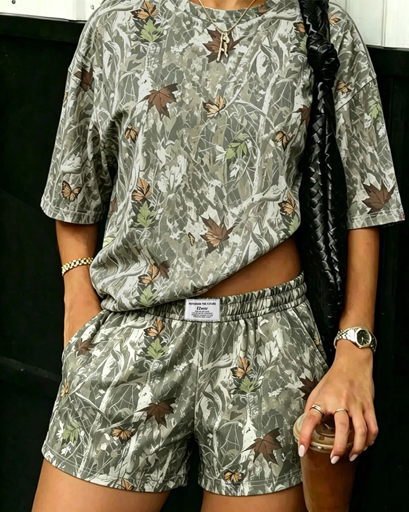 Ensemble Camouflage Décontracté Deux Pièces