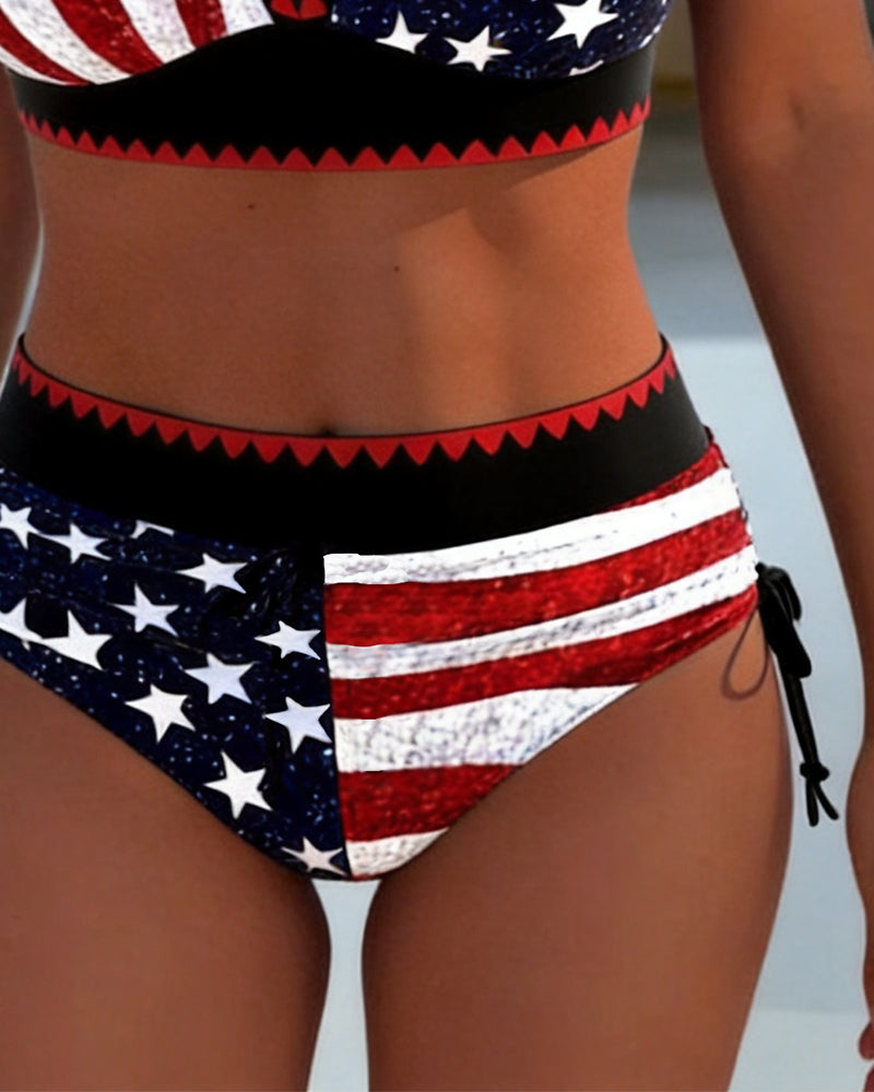 Bikini Taille Haute Imprimé