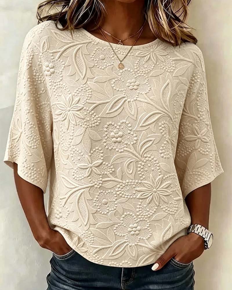 Blouse Femme Décontractée Fleurie
