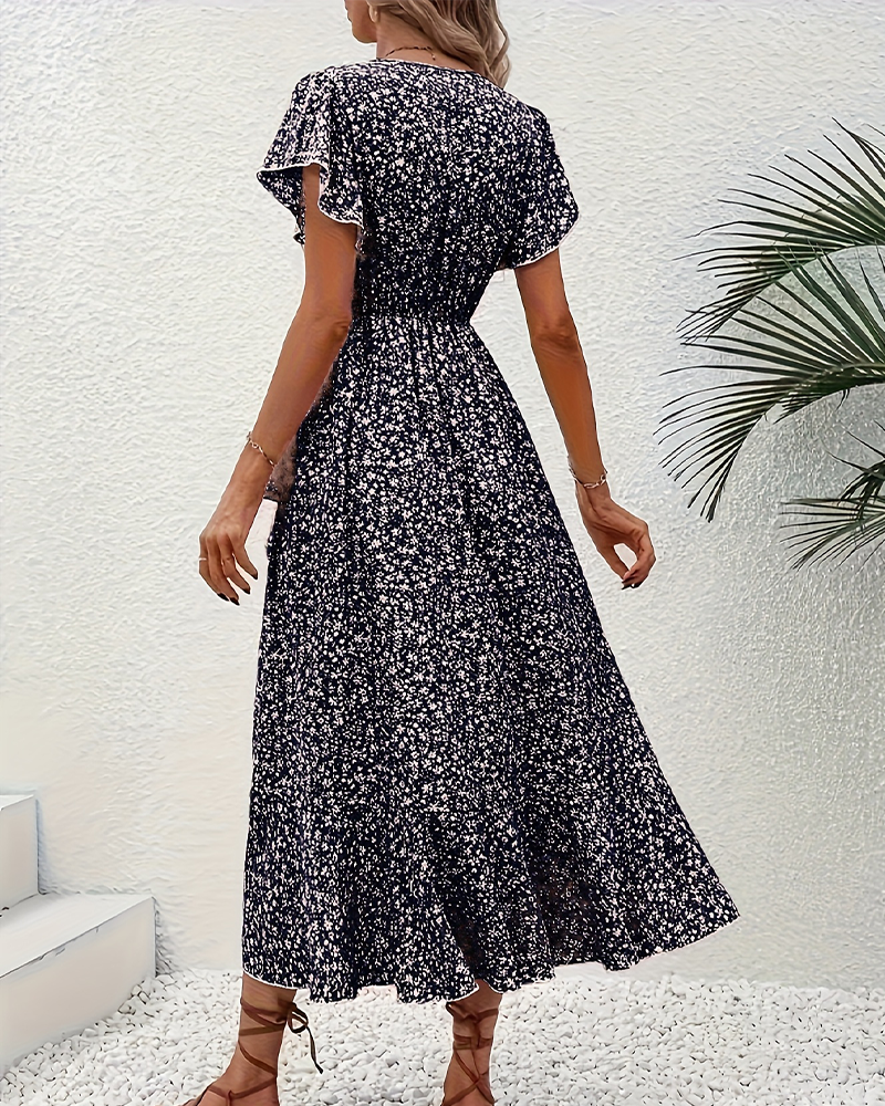 Robe Petite Fleur Nouer Devant Vacances