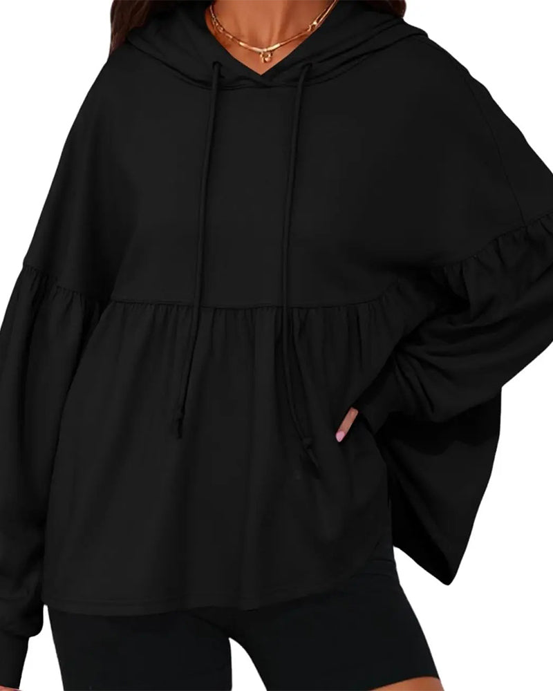 Sweatshirt Capuche Cordon Lâche