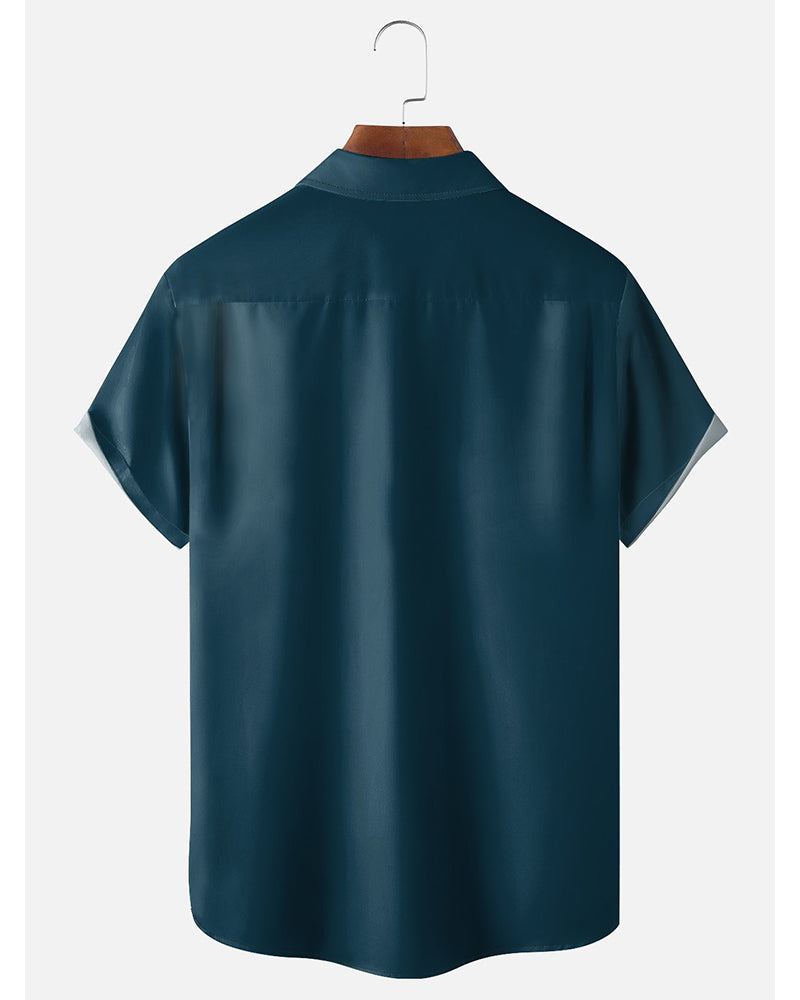 Chemise Col Bloc De Couleur Rayon Losange