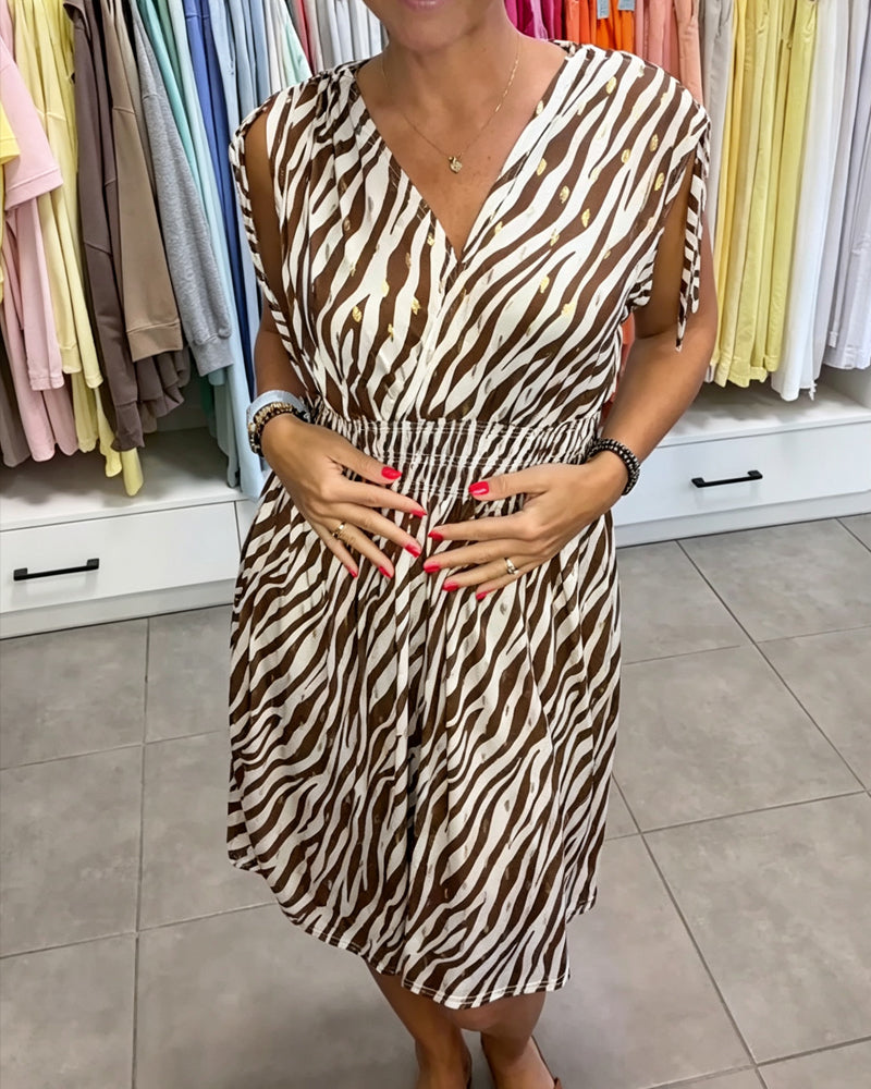 Robe Attache Sans Manches Zèbre