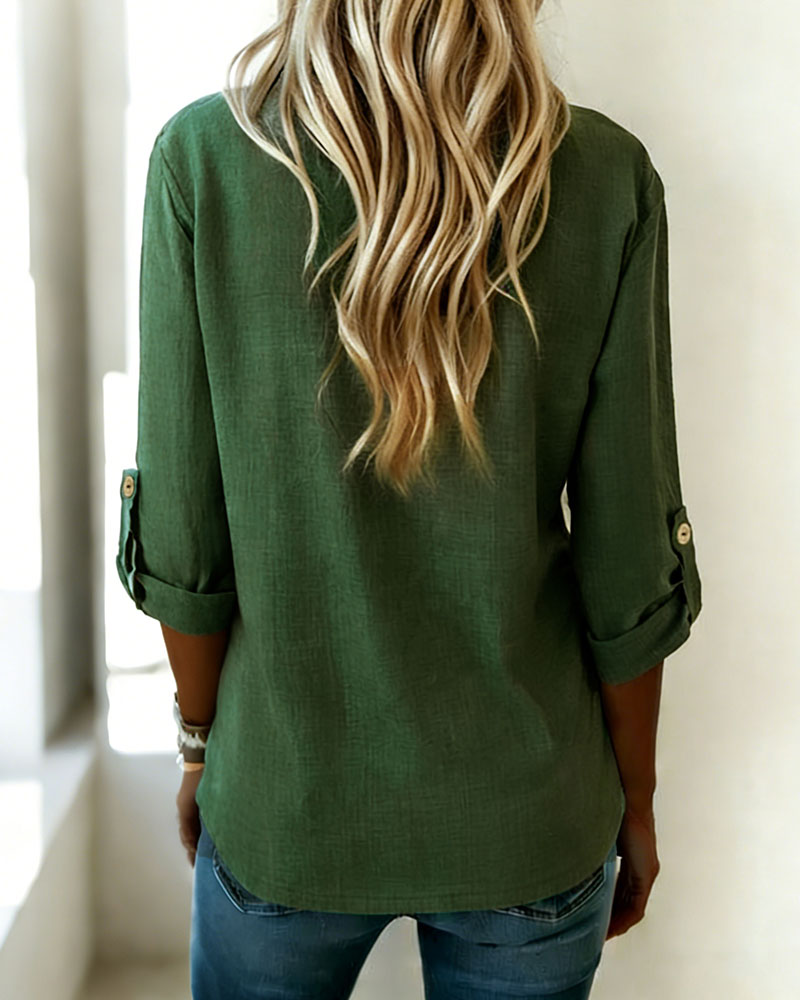 Haut Couleur Unie Encolure Irrégulière