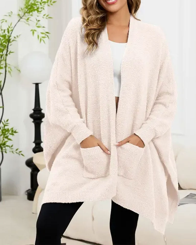 Cardigan Poche Décontracté Manche Longue