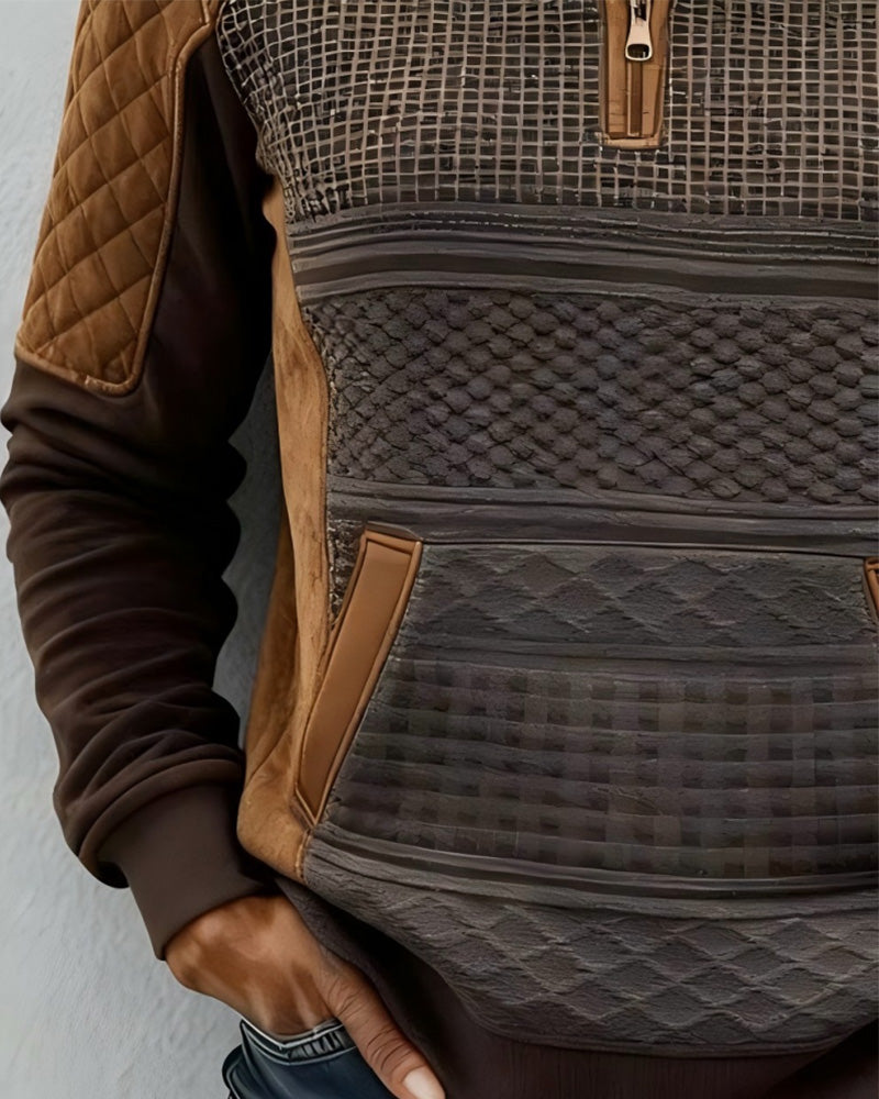 Sweat Demi-Zip Col Casual Tendance