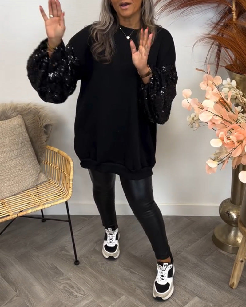 Sweat-shirts aux couleurs unies et épissure