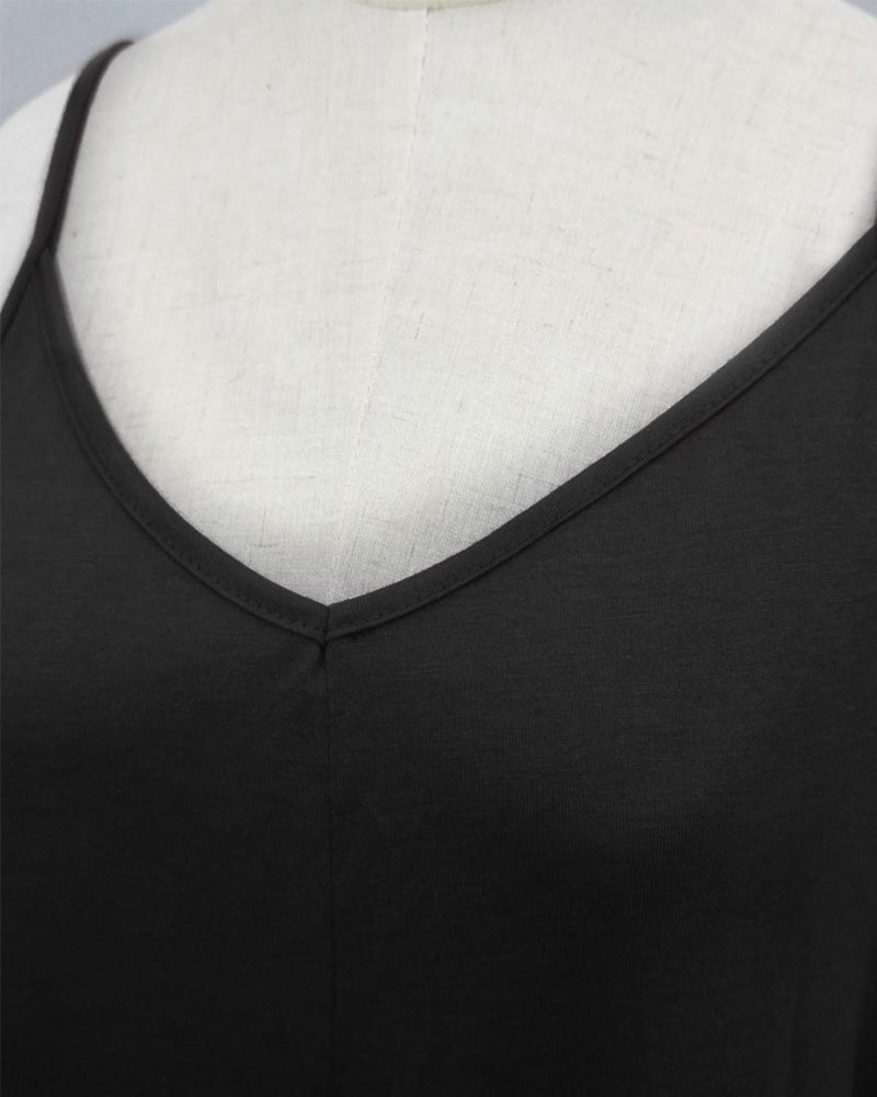 Robe Unie Lâche Poche Maxi