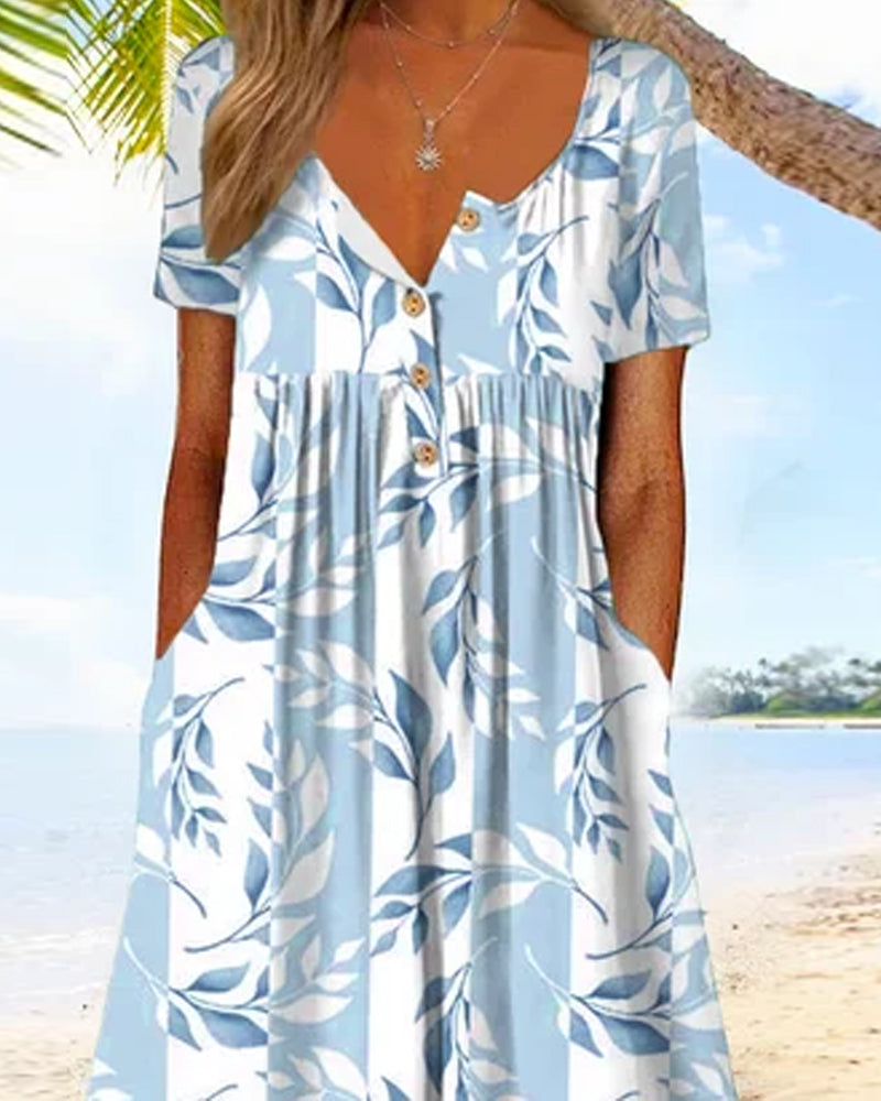 Robe coupe slim et manches courtes