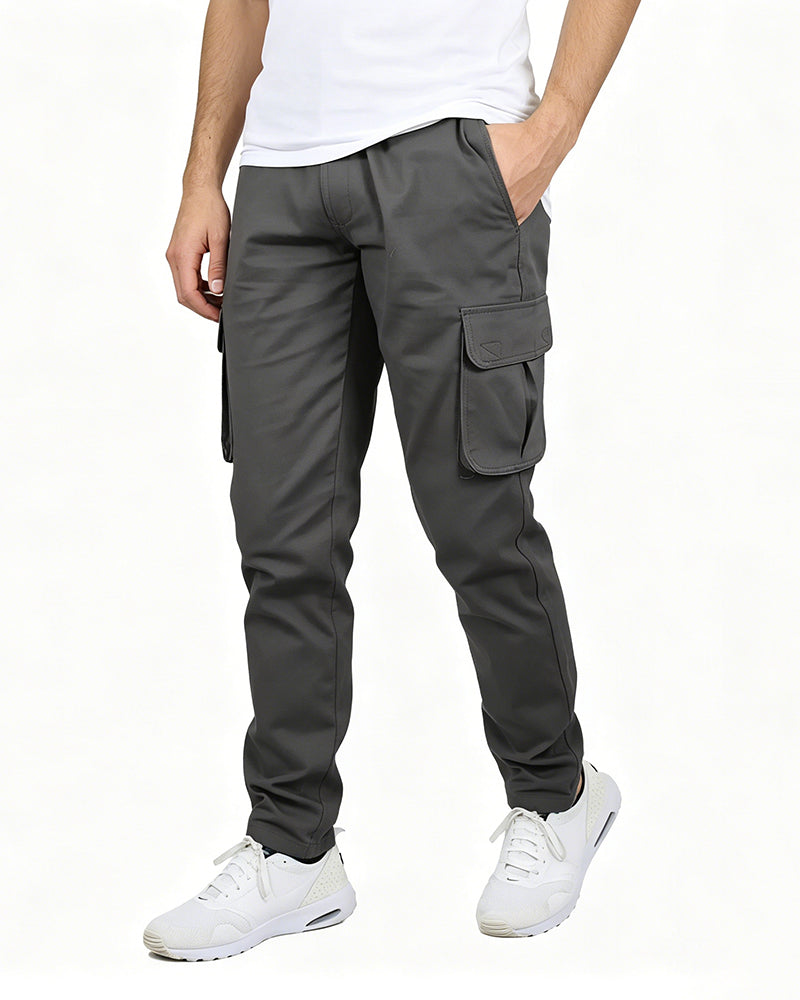 Pantalon Droit Multi-Poche Cargo