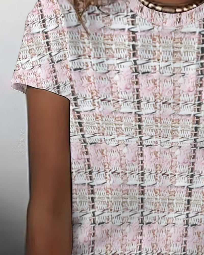 T-shirt Manche Courte Imprimé Décontracté