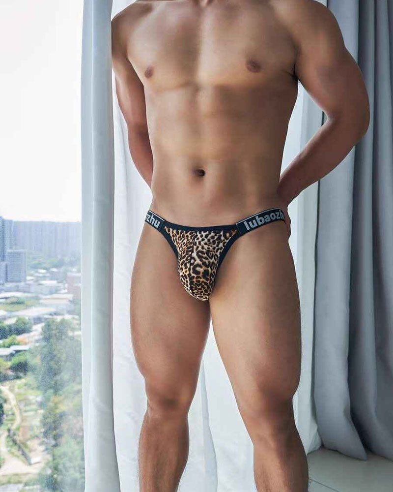 String Homme À Imprimé Léopard