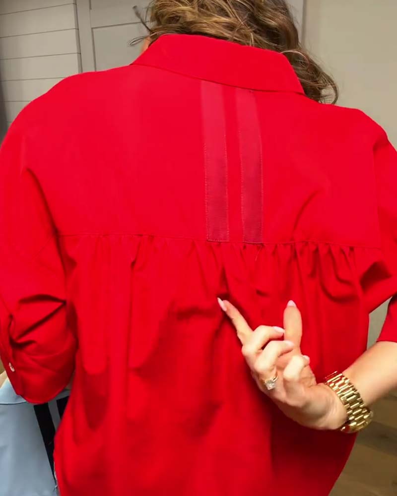Chemise Revers Lâche Unie