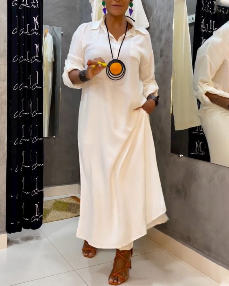 Robe de couleur unie et poche