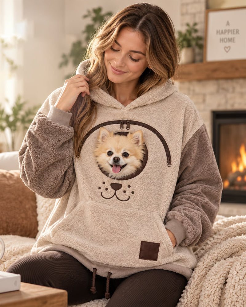 Hoodie Capuche Fermeture Éclair Animal