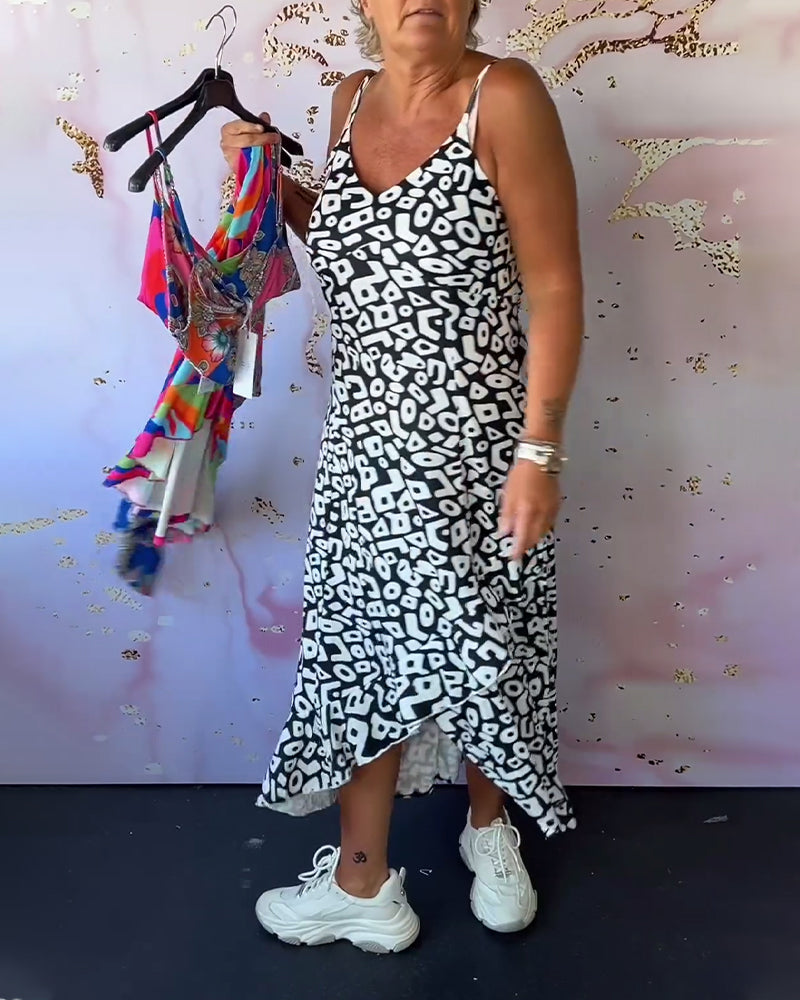 Robe caraco patchwork imprimé rétro