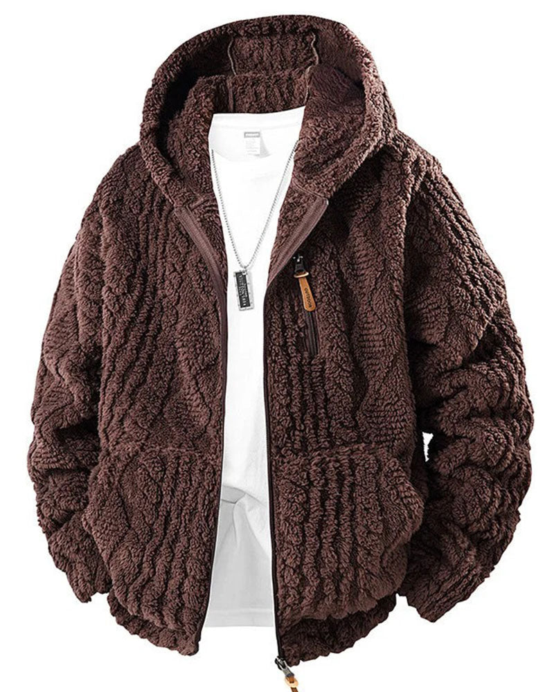Homme Manteau À Capuche Fermeture Éclair