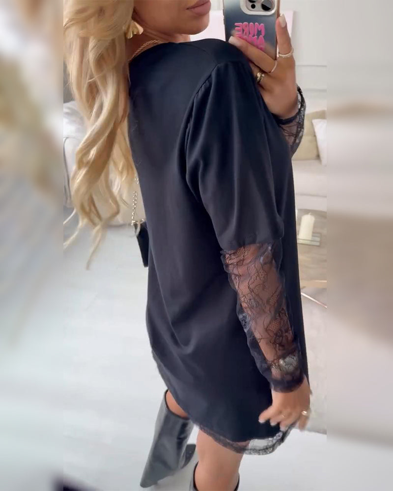 Une Robe Tendance Unie Patchwork Et Polyvalente