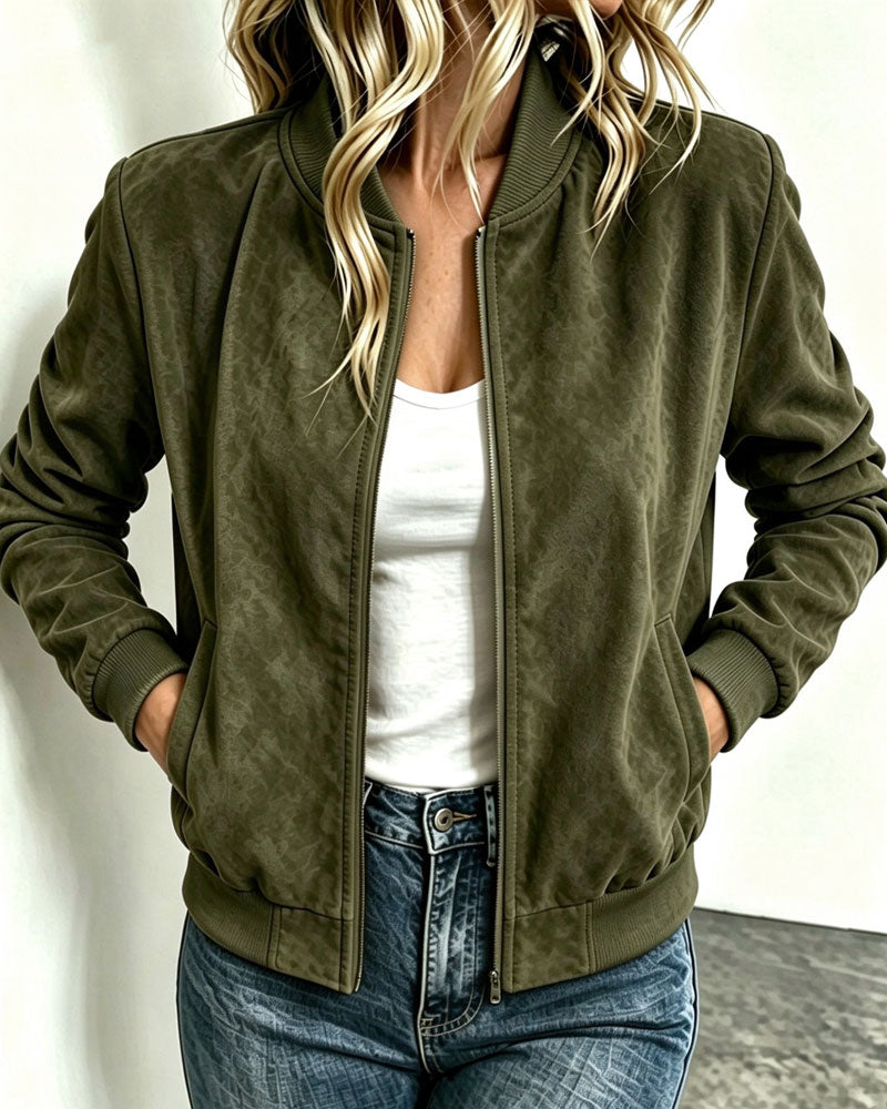 Manteau Uni À Manches Longues
