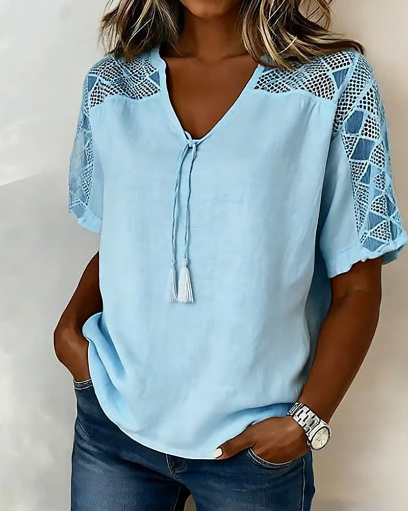 Blouse Simple Bretelle Cordon