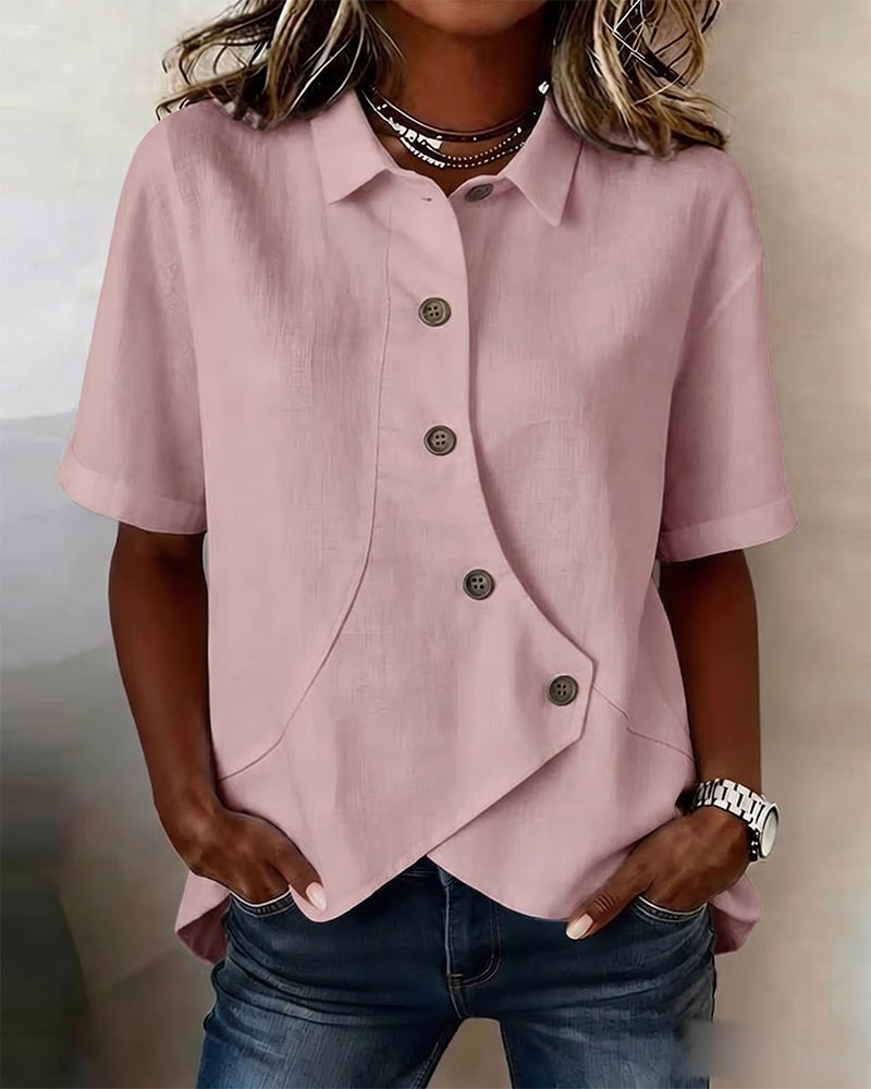 Chemise Patte Asymétrique Boutonnage