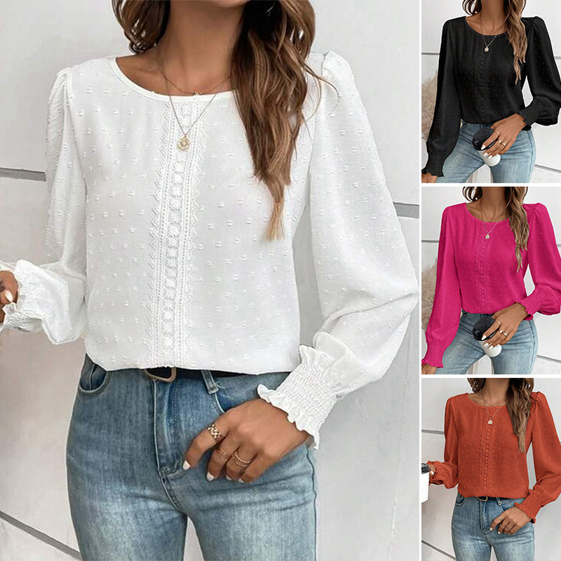 Blouse Simple Col Rond Uni