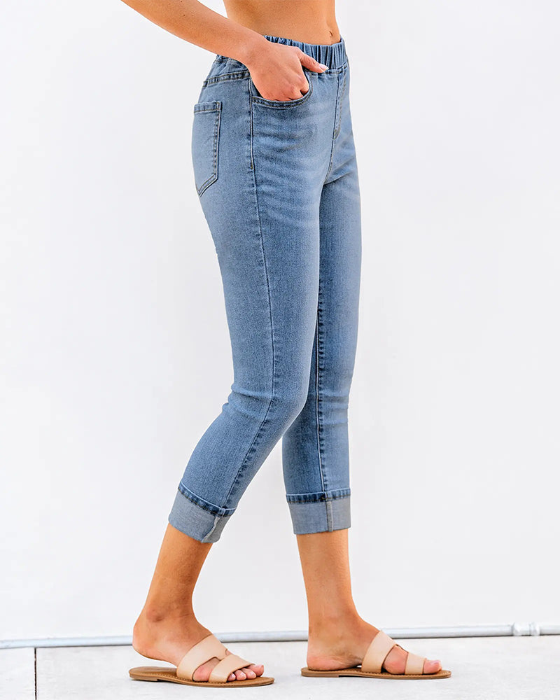 Jean Taille Élastique Capri