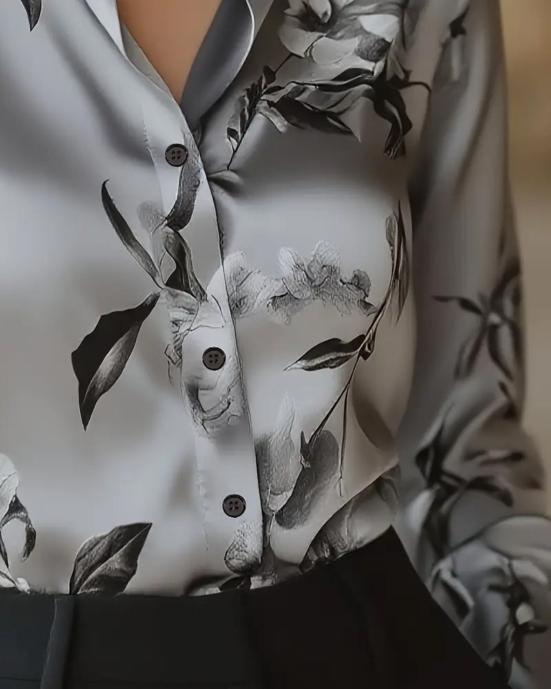 Chemise Style Rétro Imprimé Floral