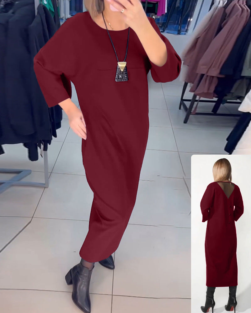 Robe à manches longues et poches