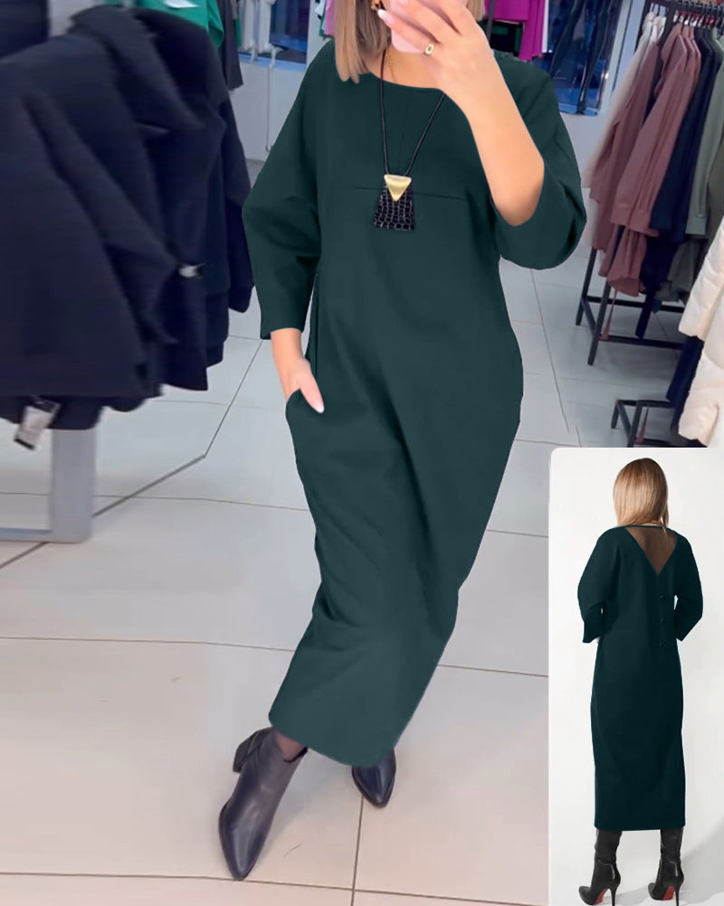 Robe à manches longues et poches